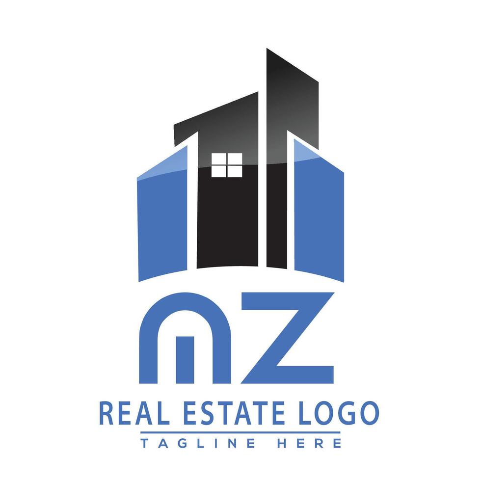 mz real inmuebles logo diseño casa logo valores vector. vector