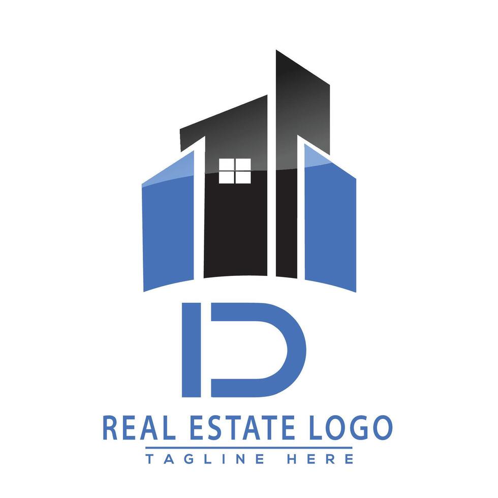 ID Real Estate Logo Design House Logo Stock Vector. vector