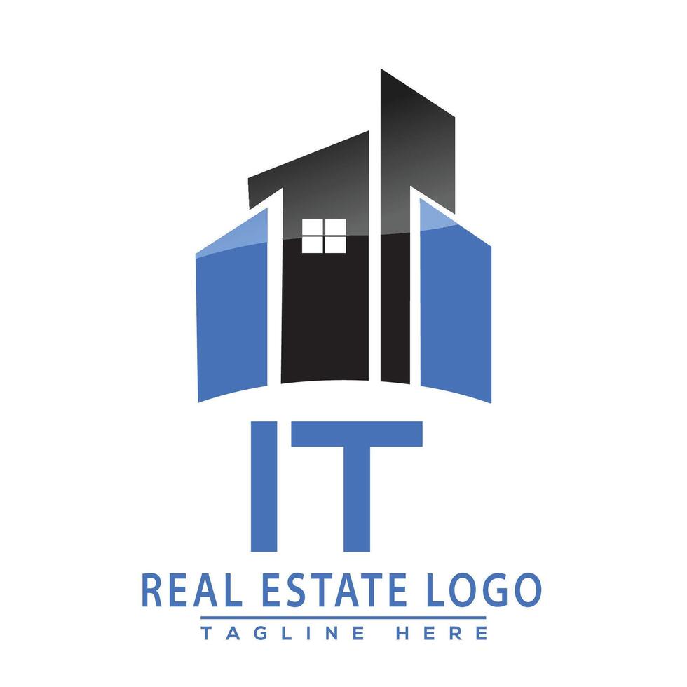 IT Real Estate Logo Design House Logo Stock Vector. vector