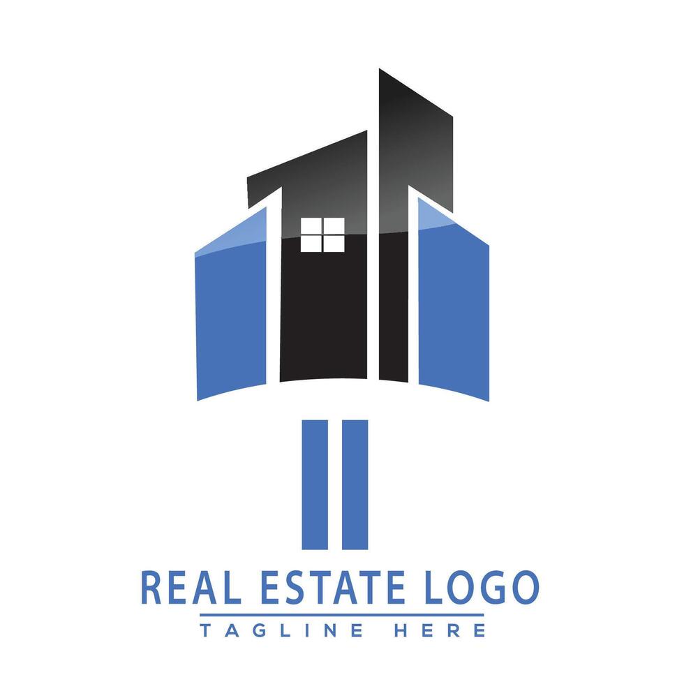 ii real inmuebles logo diseño casa logo valores vector. vector