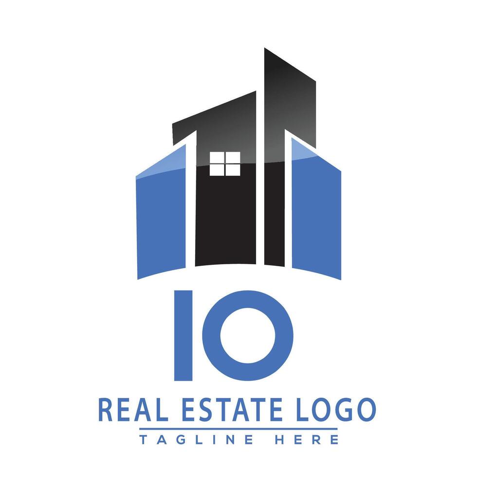 IO Real Estate Logo Design House Logo Stock Vector. vector