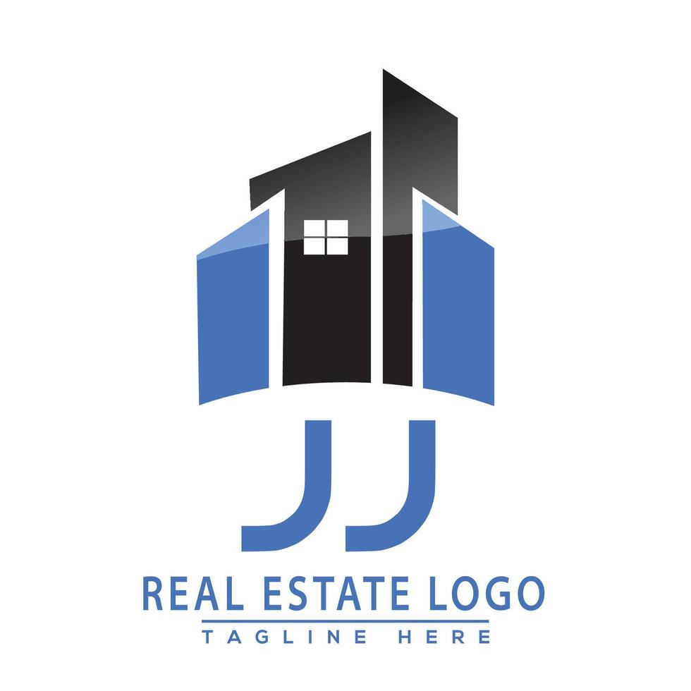 JJ Real Estate Logo Design House Logo Stock Vector. vector