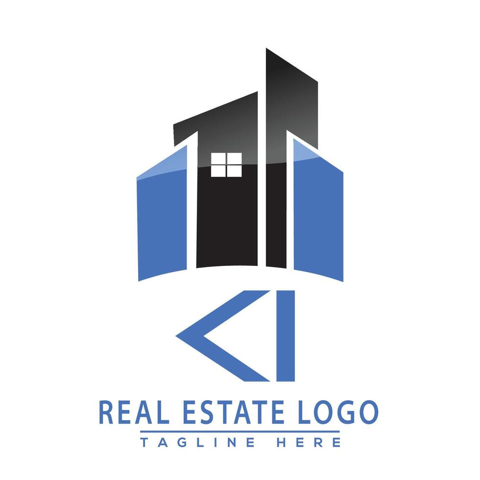 ki real inmuebles logo diseño casa logo valores vector. vector