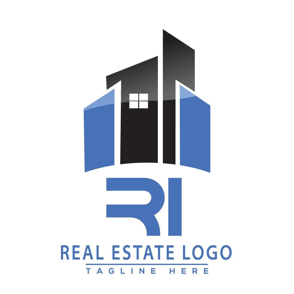 RI Real Estate Logo Design House Logo Stock Vector. vector