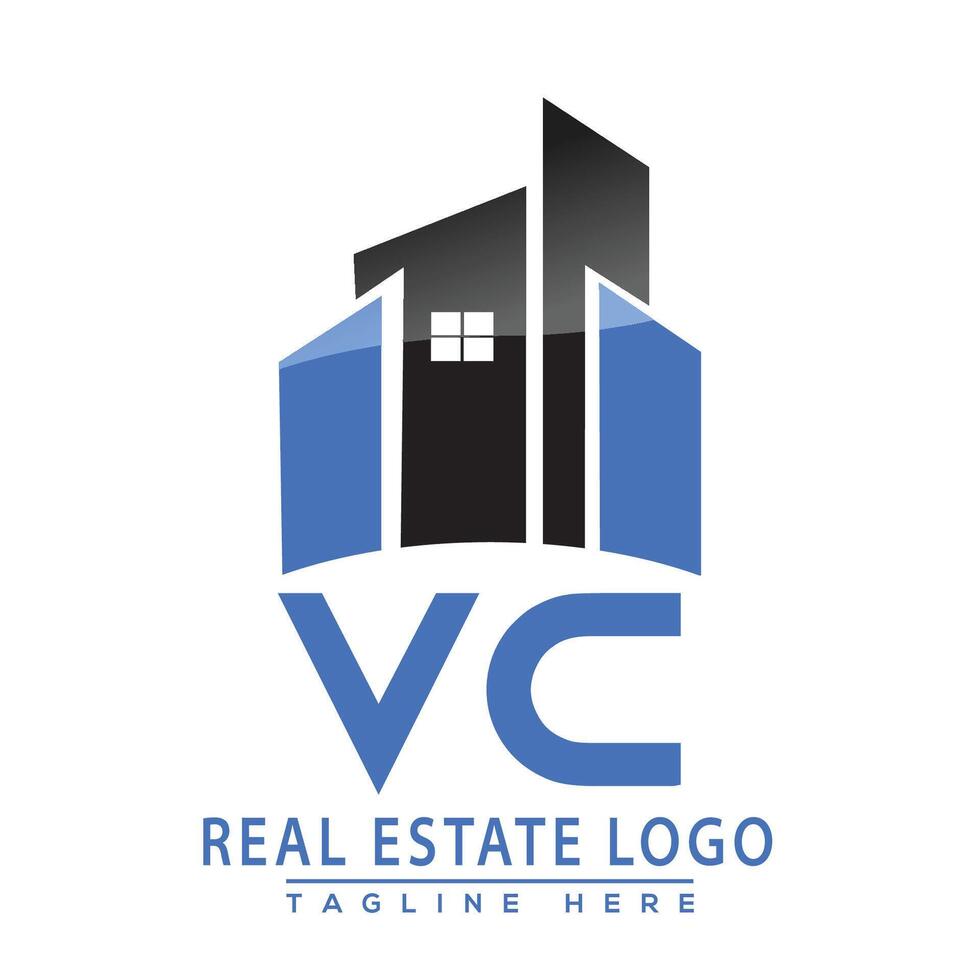 vc real inmuebles logo diseño casa logo valores vector. vector