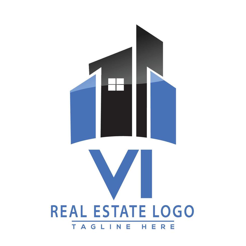 vi real inmuebles logo diseño casa logo valores vector. vector