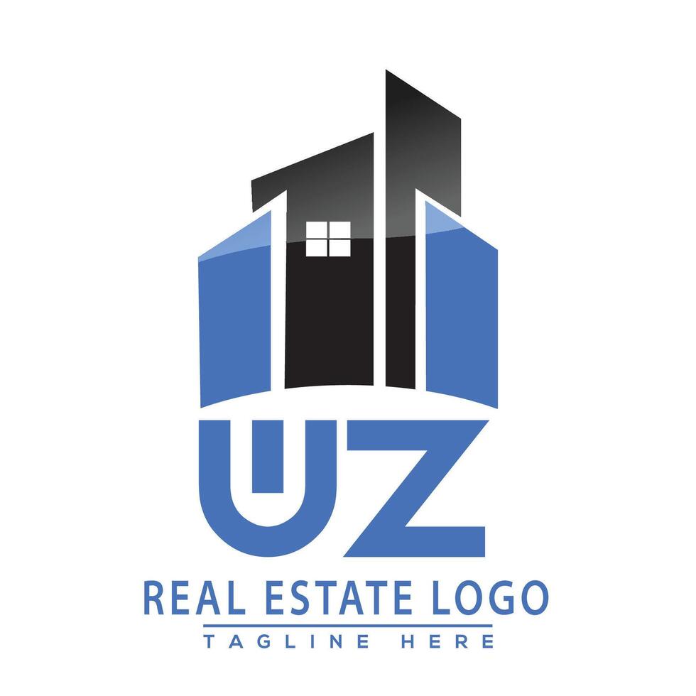 WZ Real Estate Logo Design House Logo Stock Vector. vector