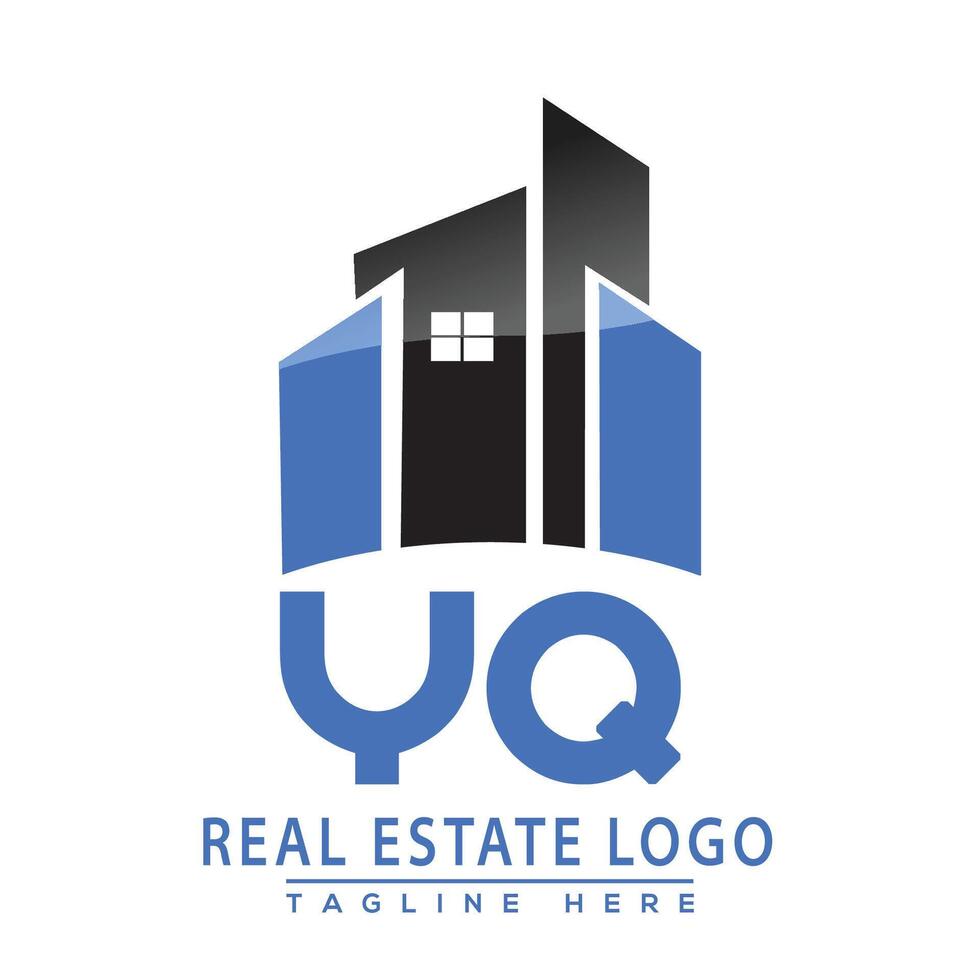 YQ Real Estate Logo Design House Logo Stock Vector. vector