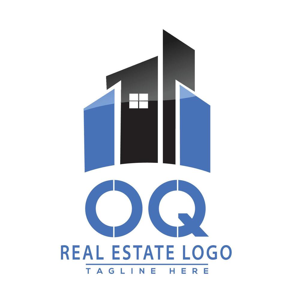 OQ Real Estate Logo Design House Logo Stock Vector. vector