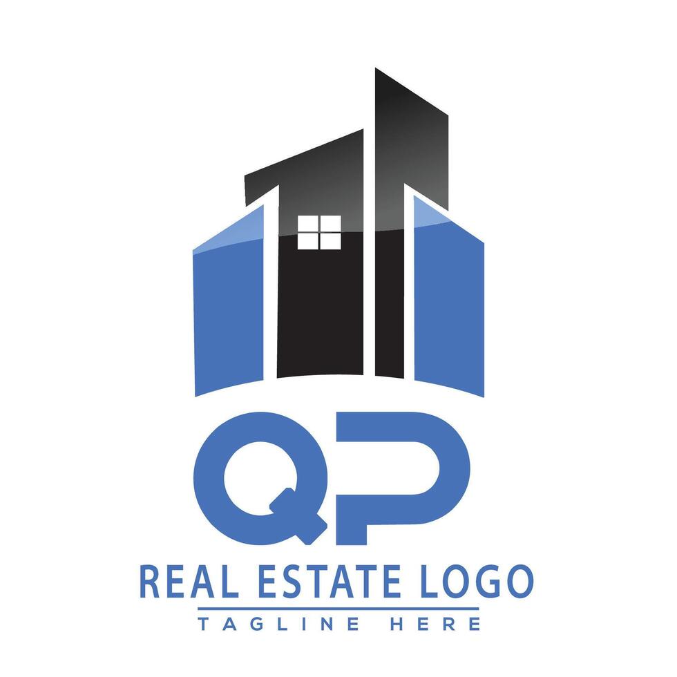 qp real inmuebles logo diseño casa logo valores vector. vector