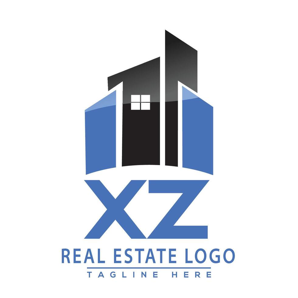 xz real inmuebles logo diseño casa logo valores vector. vector