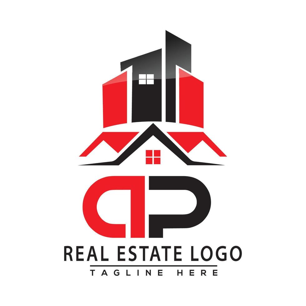 AP Real Estate Logo Red color Design House Logo Stock Vector. vector