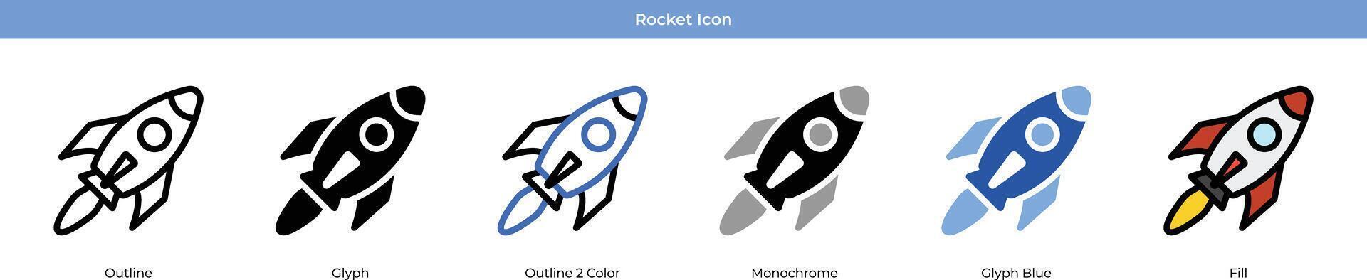 Rocket Icon Set vector