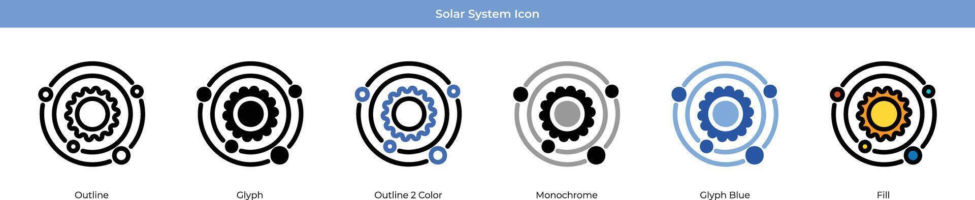 Solar System Icon Set vector