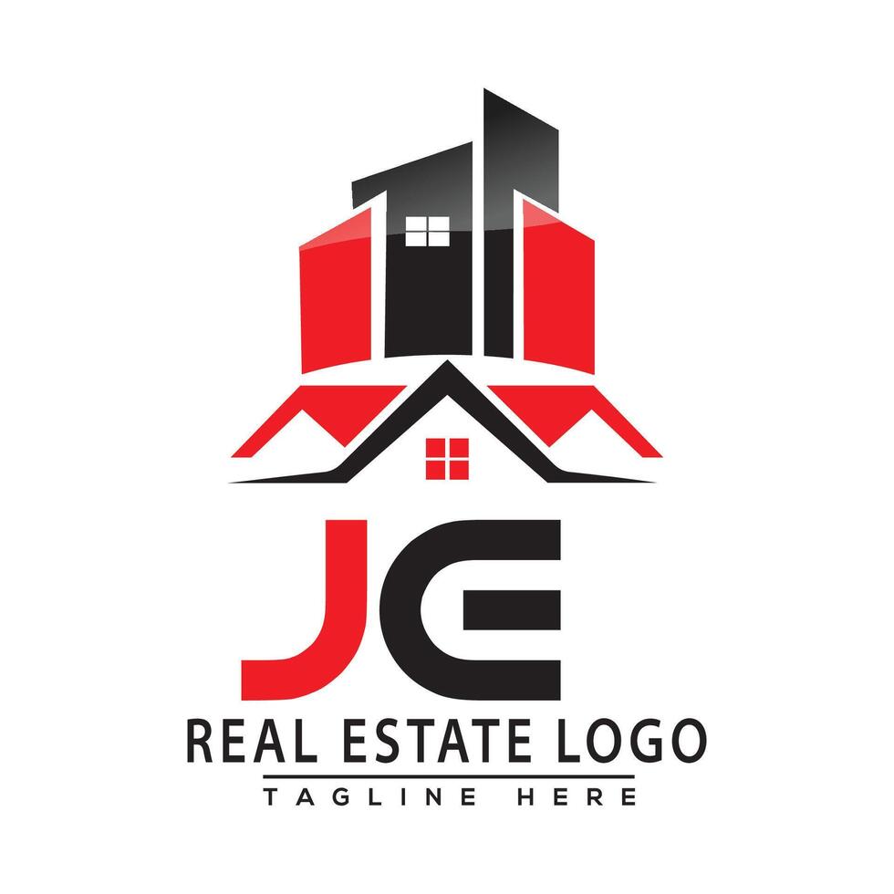 je real inmuebles logo rojo color diseño casa logo valores vector. vector