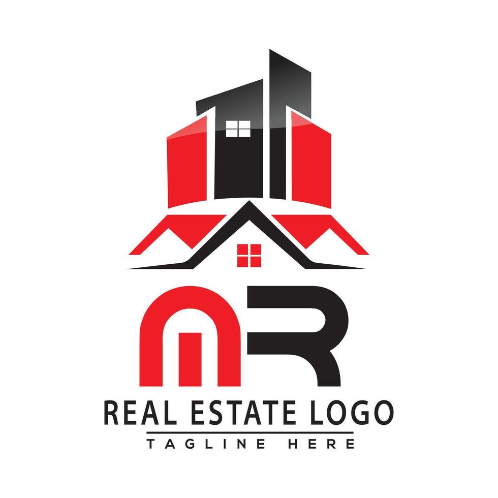 señor real inmuebles logo rojo color diseño casa logo valores vector. vector