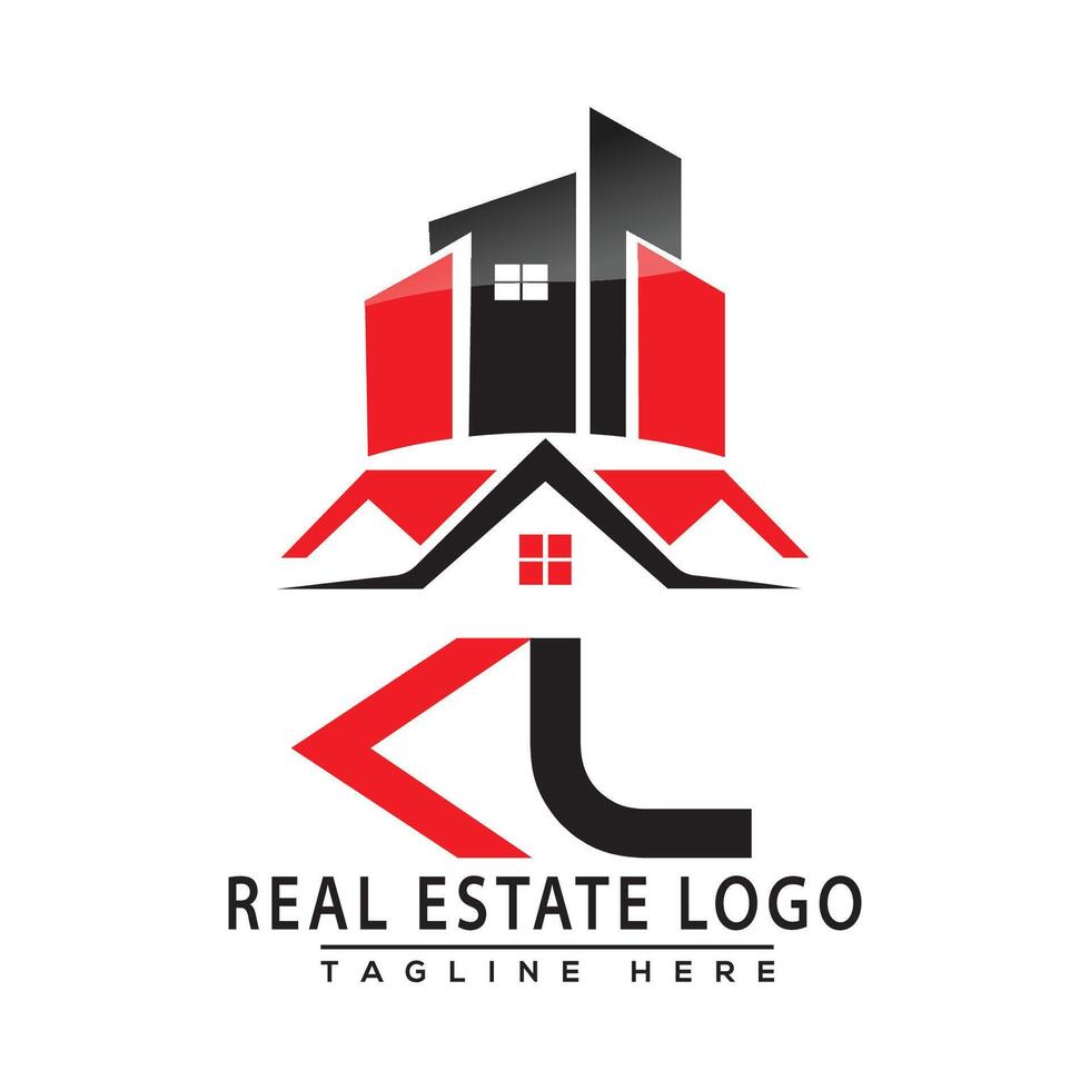 KL Real Estate Logo Red color Design House Logo Stock Vector. vector