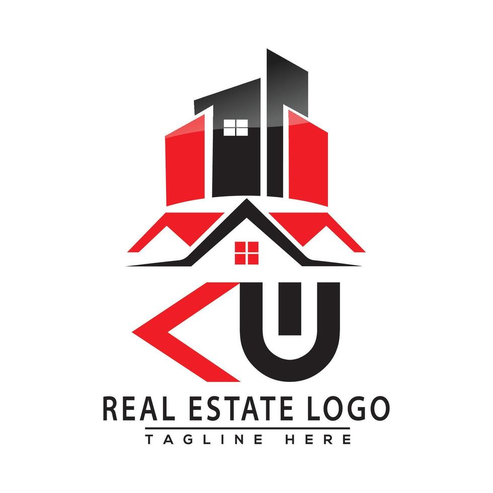 kw real inmuebles logo rojo color diseño casa logo valores vector. vector