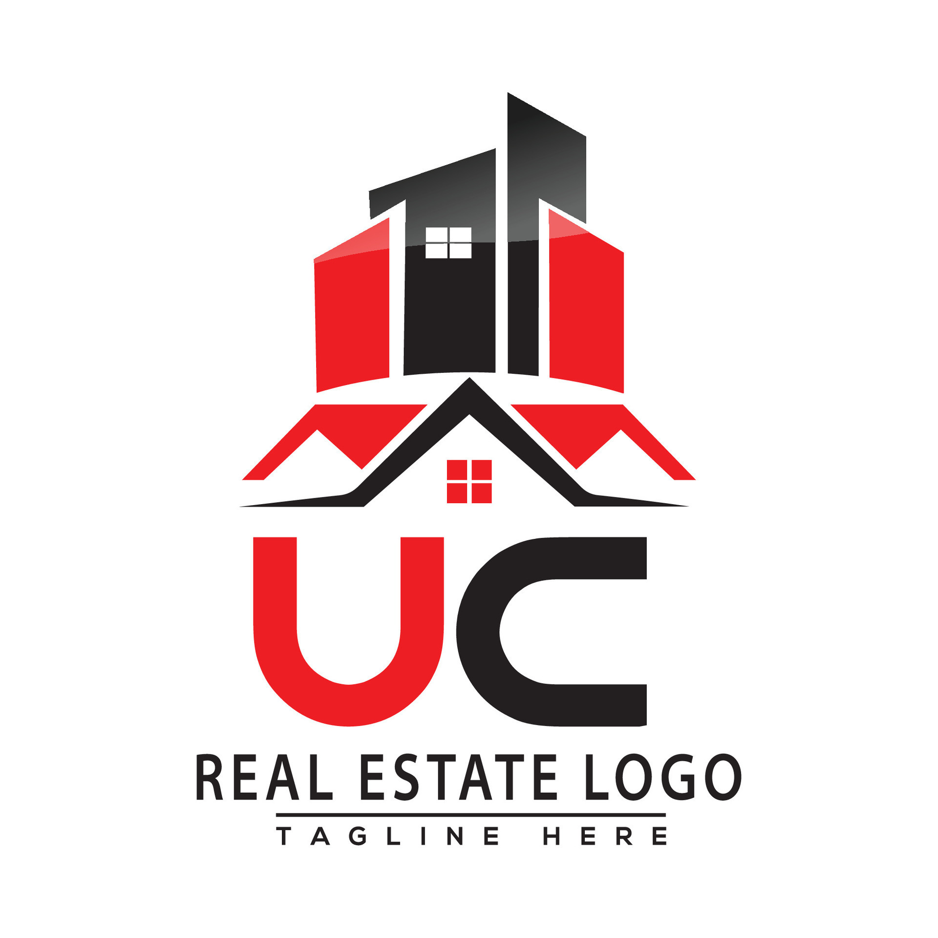 UC Real Estate Logo Red color Design House Logo Stock Vector. 38479782 Vector Art at Vecteezy