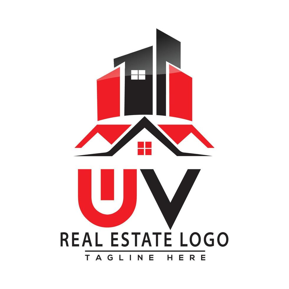 Virginia Occidental real inmuebles logo rojo color diseño casa logo valores vector. vector