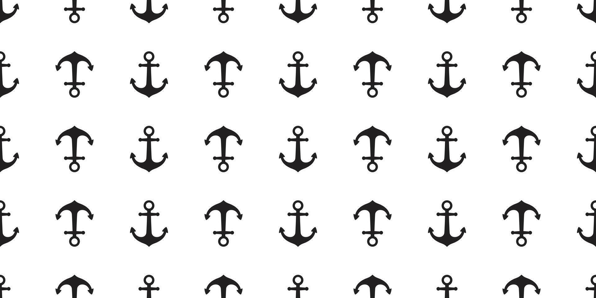 ancla sin costura modelo vector barco ola pirata timón marítimo náutico bufanda aislado mar Oceano repetir fondo de pantalla loseta antecedentes ilustración diseño