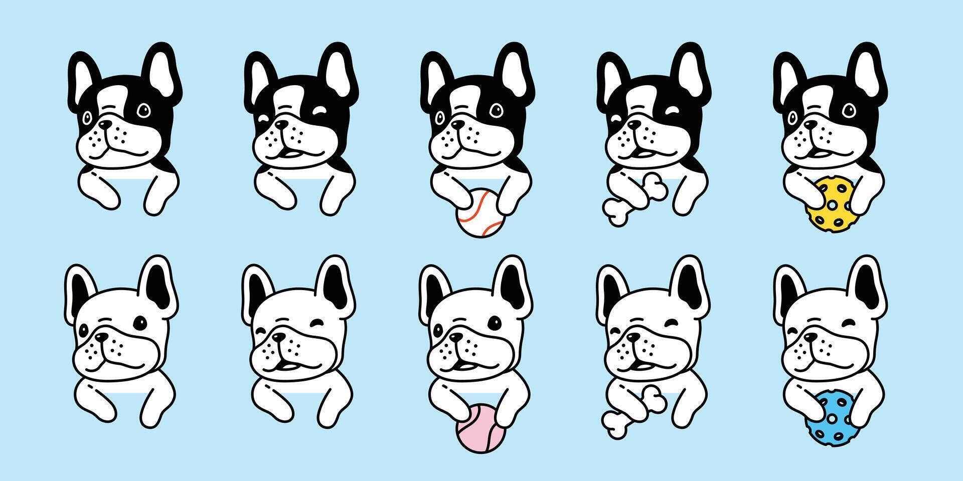 dog vector french bulldog icon pet toy puppy cartoon character symbol illustration doodle design