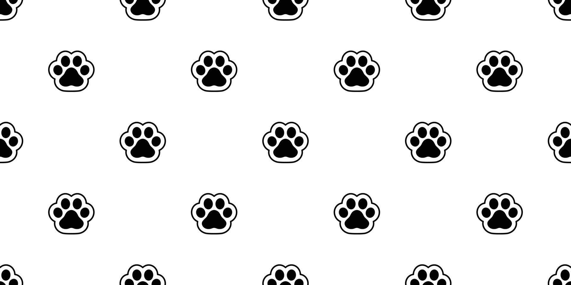 dog paw seamless pattern footprint vector french bulldog cartoon icon repeat wallpaper scarf isolated tile background illustration doodle design