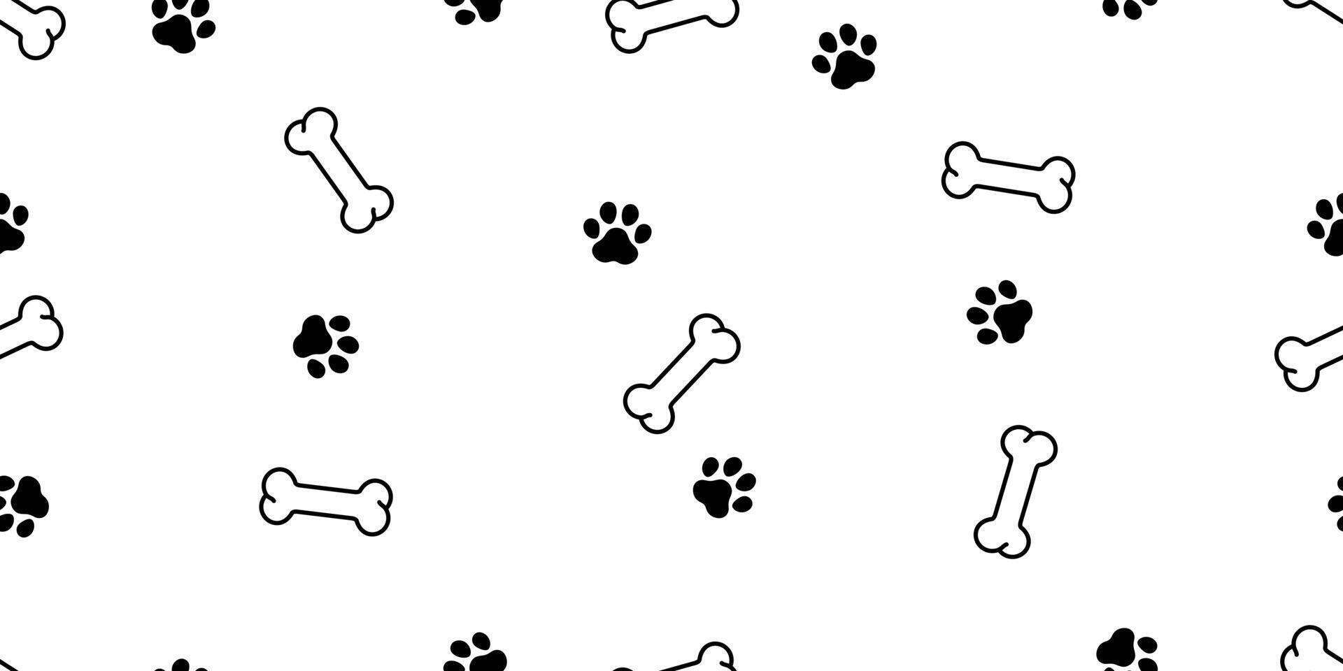 dog bone seamless pattern french bulldog paw footprint vector puppy pet scarf isolated repeat wallpaper tile background cartoon doodle illustration design