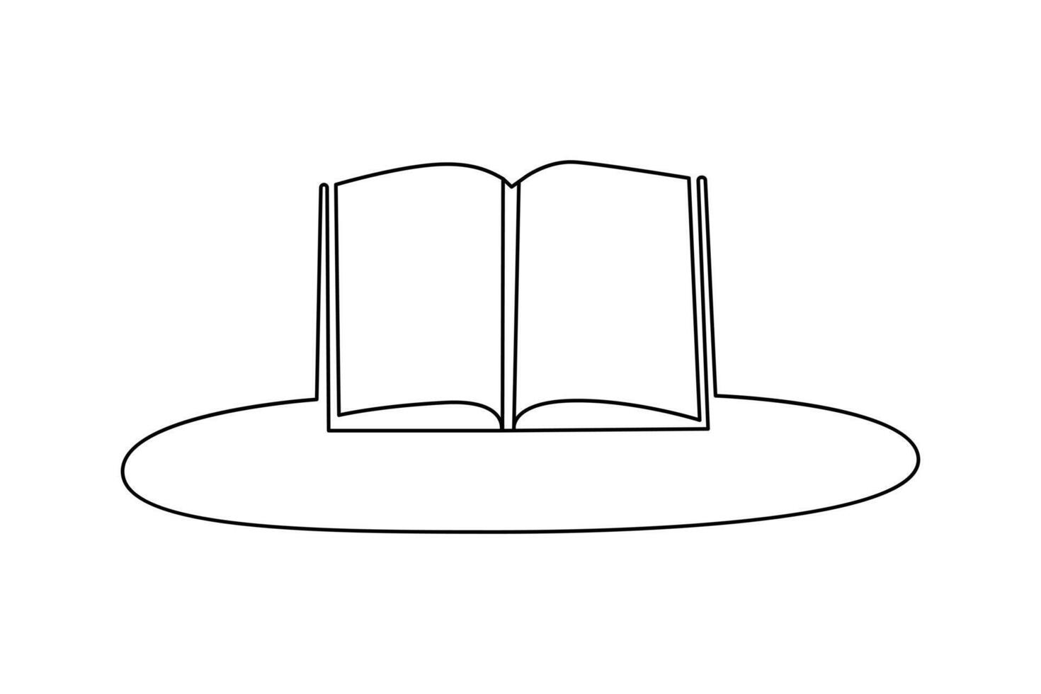 Continuous one-line open book with flying pages art and world book day educational knowledge concept Doodle vector illustration