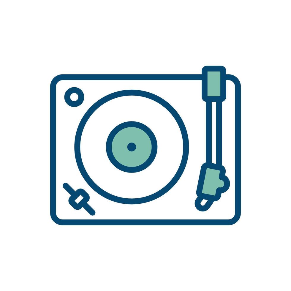 turntable icon vector design template in white background