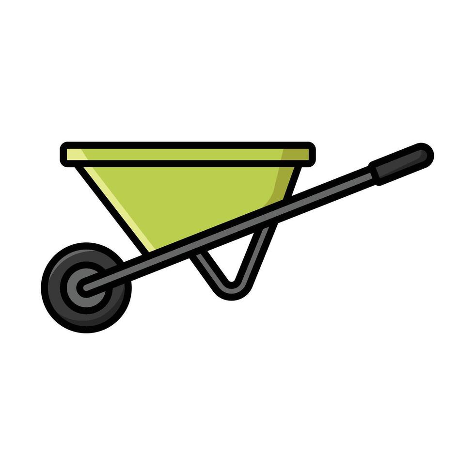 wheelbarrow icon vector design template in white background
