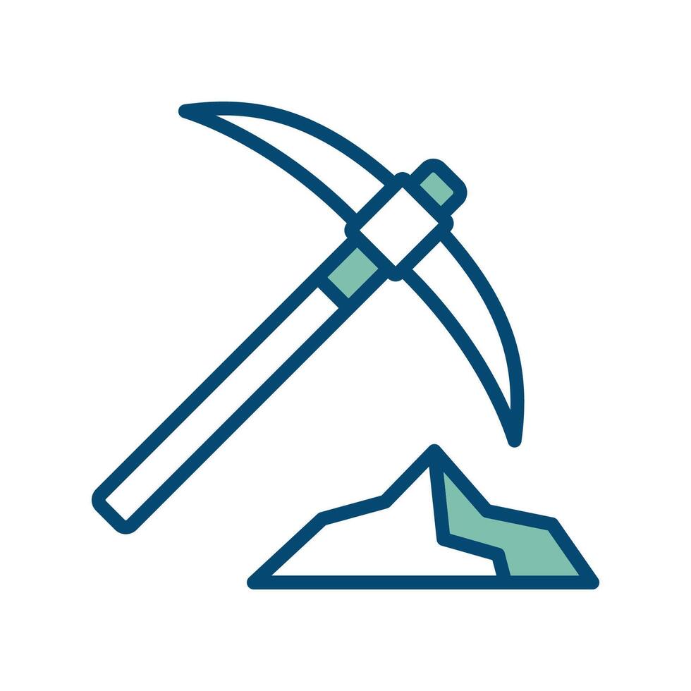 pickaxe icon vector design template in white background