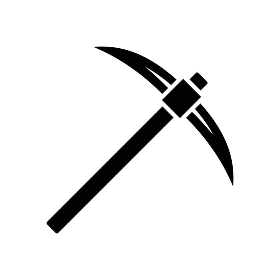 pickaxe icon vector design template in white background