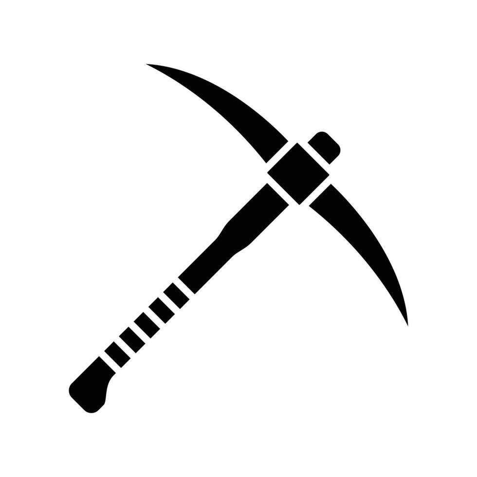 pickaxe icon vector design template in white background