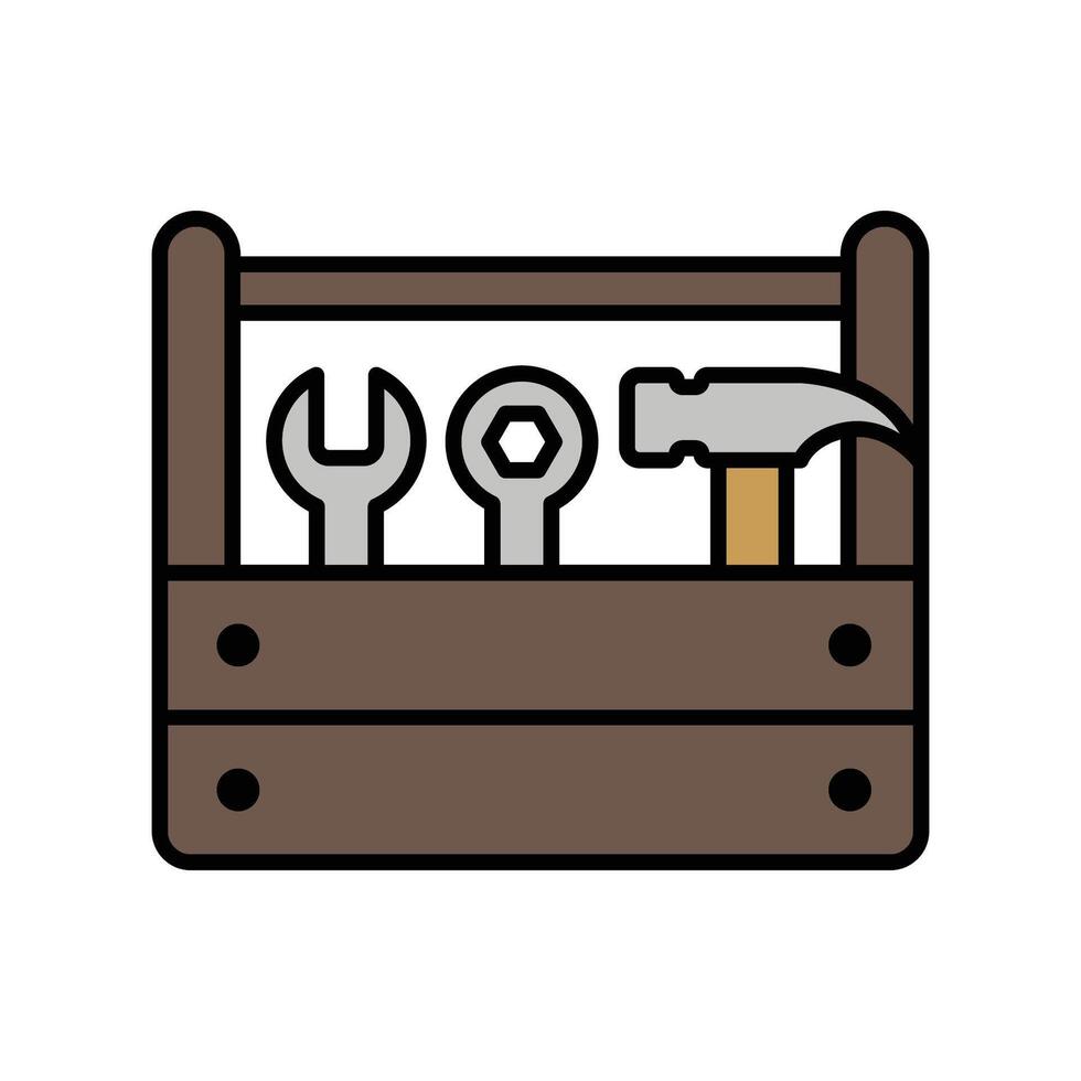 toolbox icon vector design template in white background