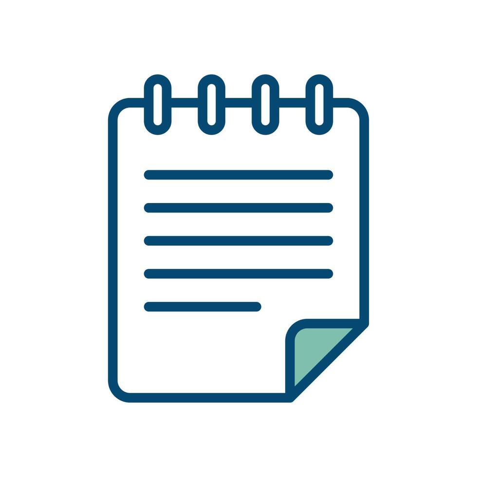 notepad icon vector design template in white background