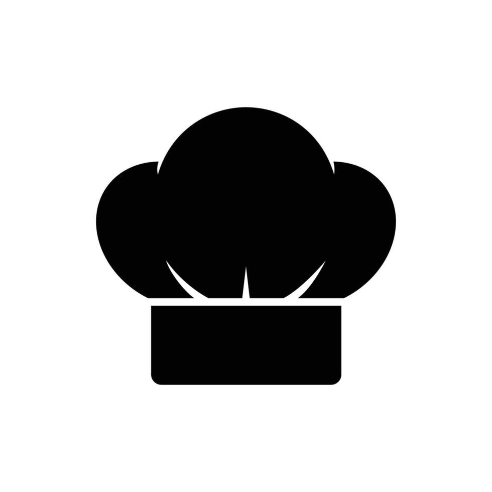 cocinero sombrero icono vector diseño modelo en blanco antecedentes