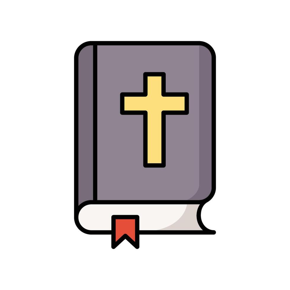 Biblia icono vector diseño modelo en blanco antecedentes