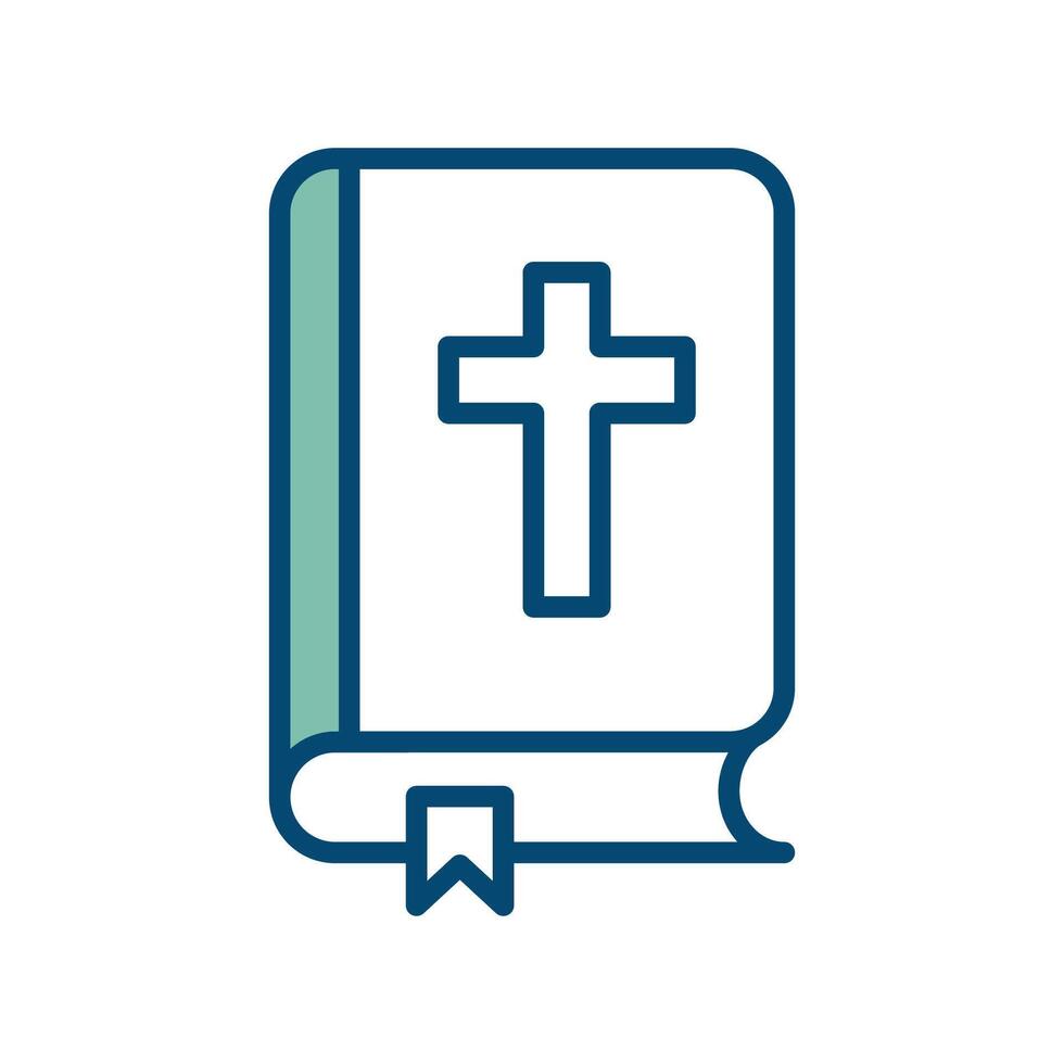 Biblia icono vector diseño modelo en blanco antecedentes