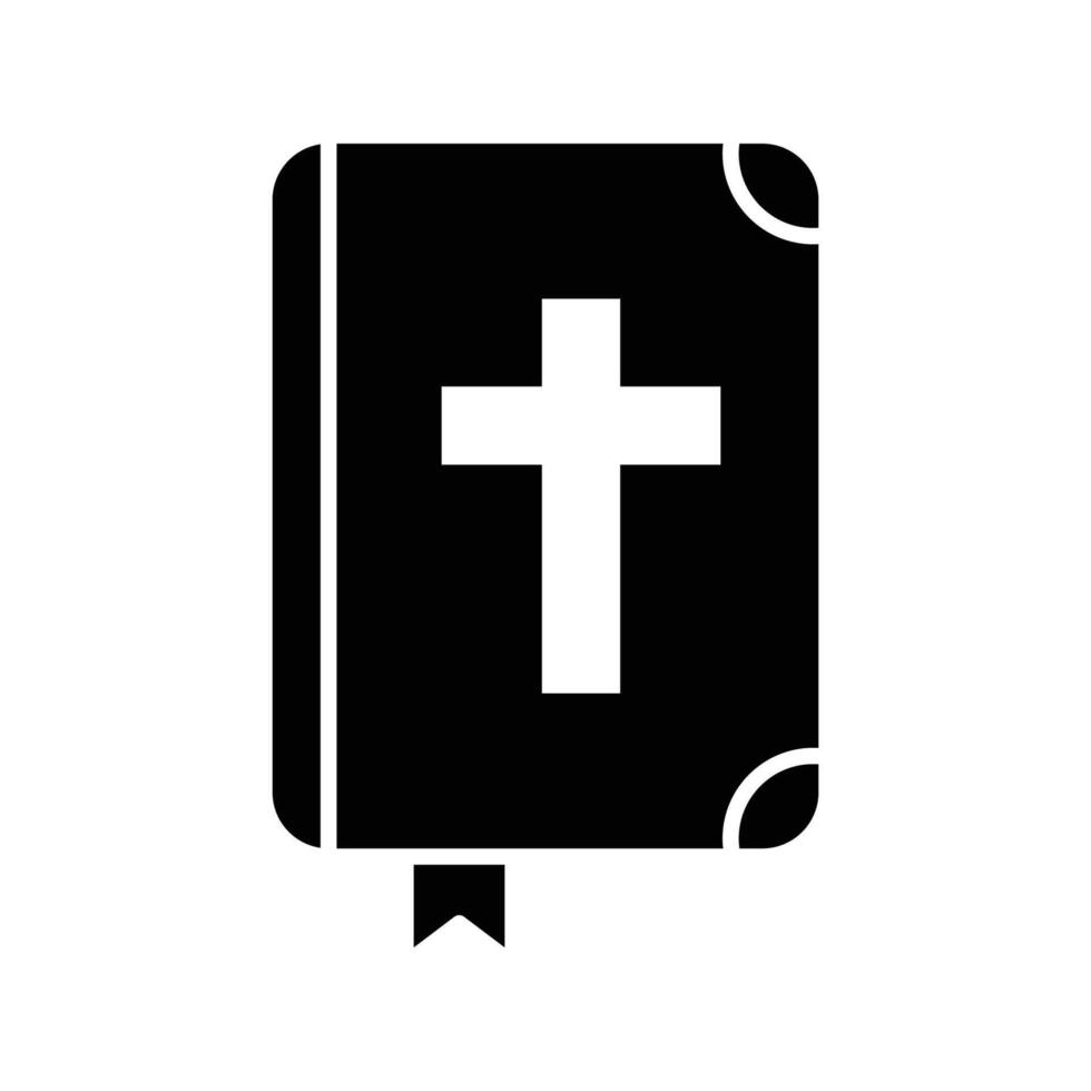 Biblia icono vector diseño modelo en blanco antecedentes