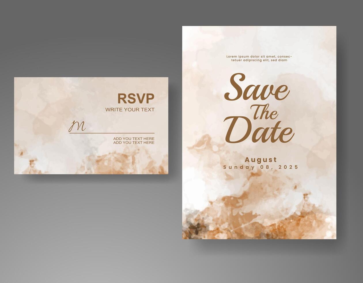 Wedding invitation with abstract watercolor background 38481011 Vector