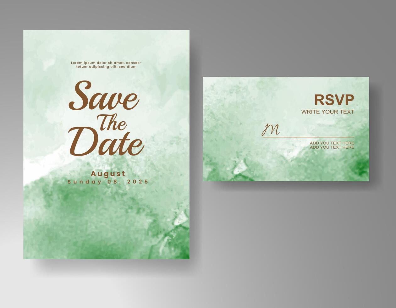 invitación de boda con fondo abstracto de acuarela vector