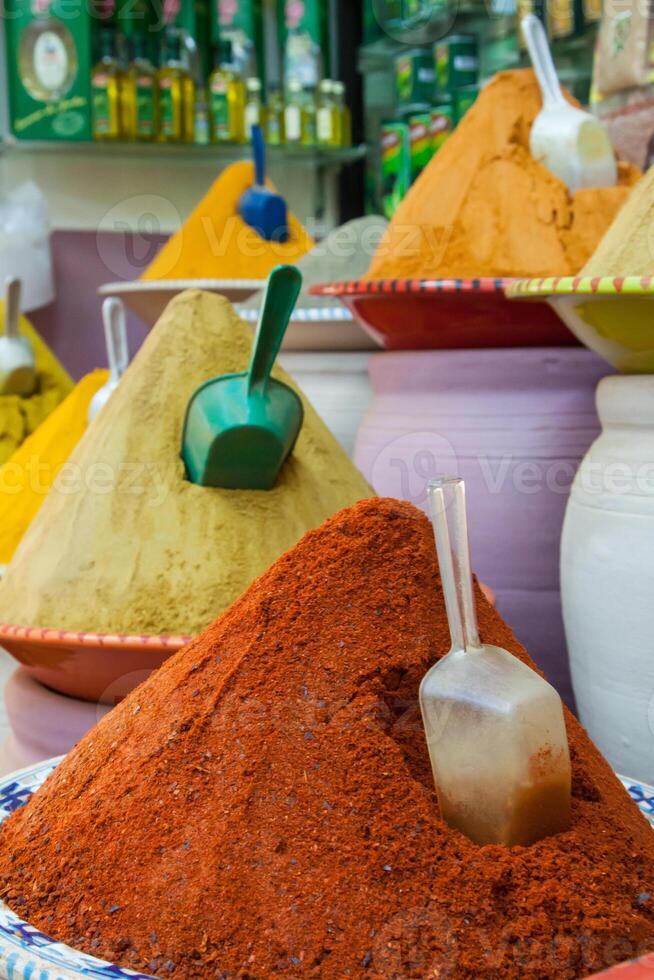 Spices at the market Marrakech, Morocco photo