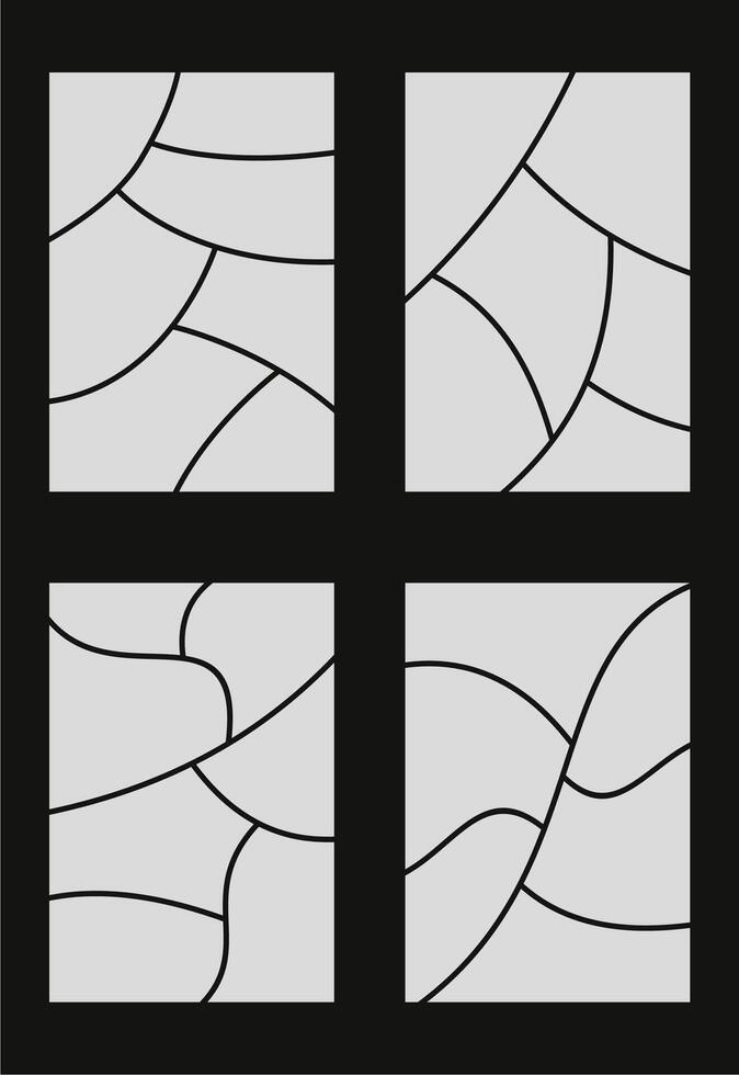 Set Pictures or photos frame collage. comics page grid layout abstract photo frames and digital photo wall template vector