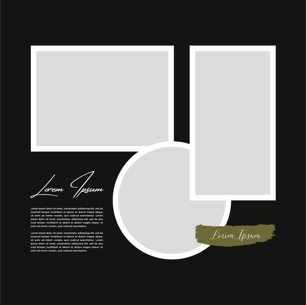 Pictures or photos frame collage abstract photo frames and digital photo wall template vector