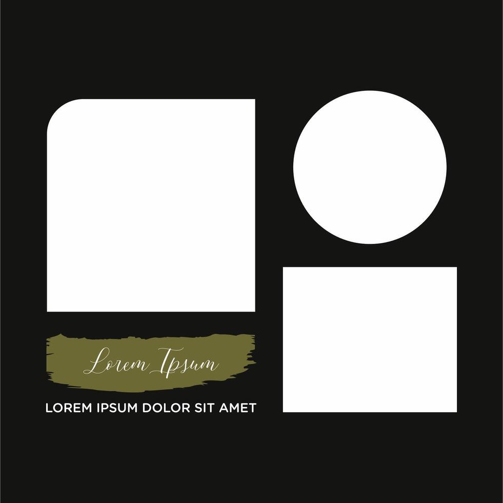 Pictures or photos frame collage abstract photo frames and digital photo wall template vector