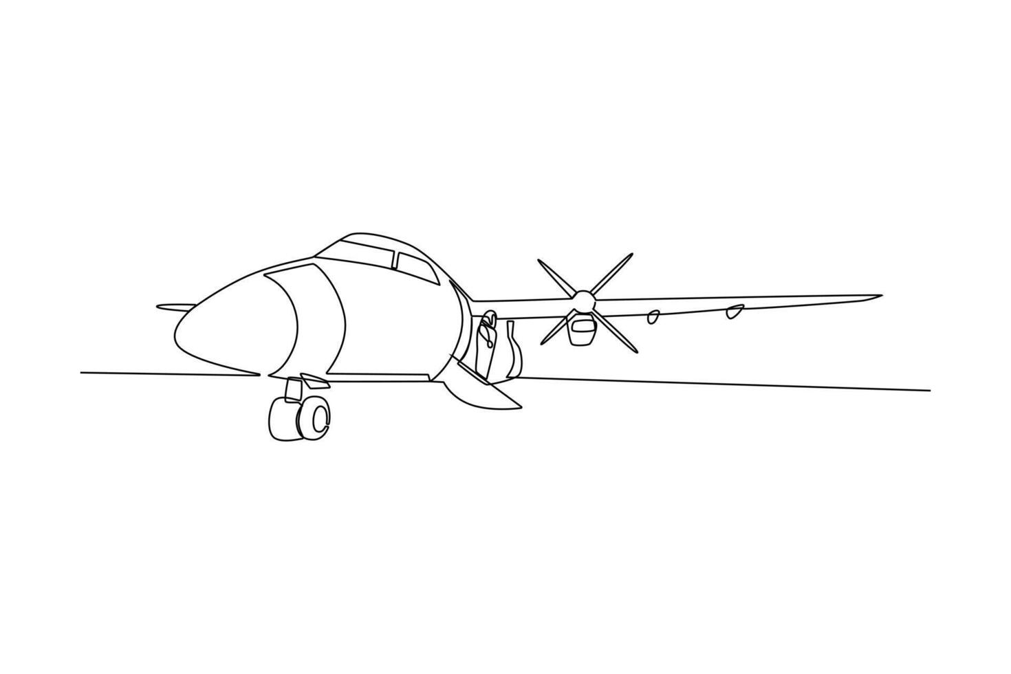 One continuous line drawing of passenger activities concept. Doodle vector illustration in simple linear style.