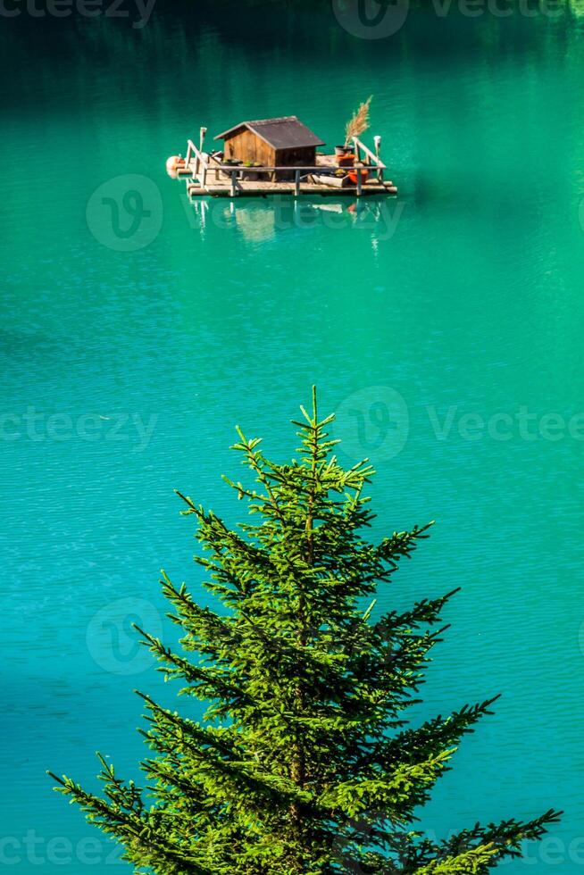 beautiful view mountain lake. Steg,Malbun in Lichtenstein, Europe photo