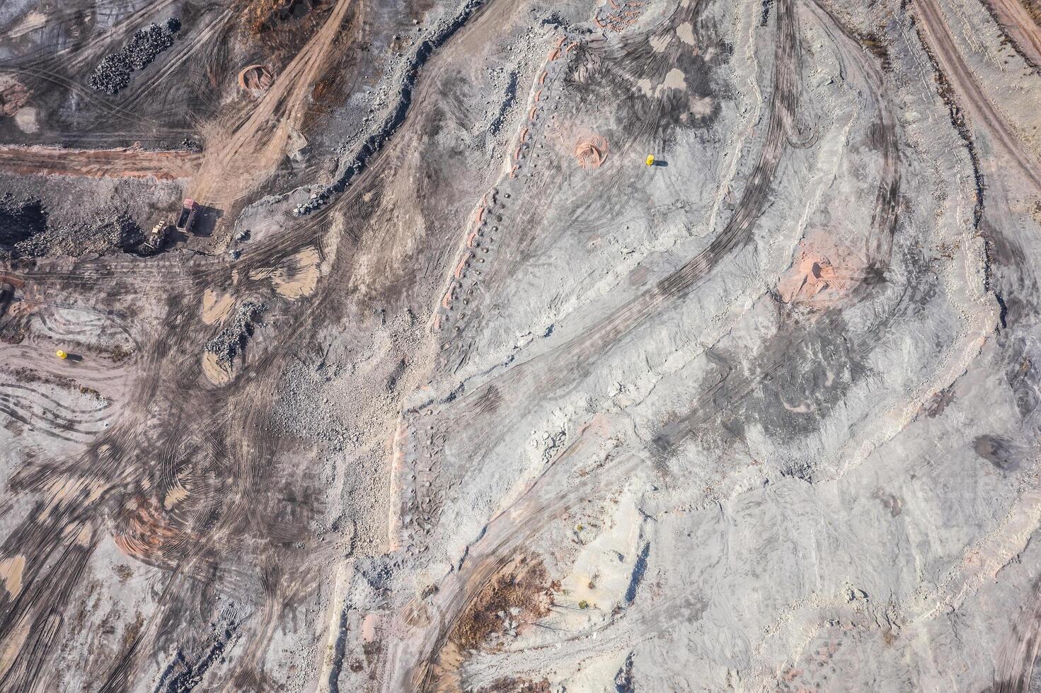 Open pit mine - aerial view photo