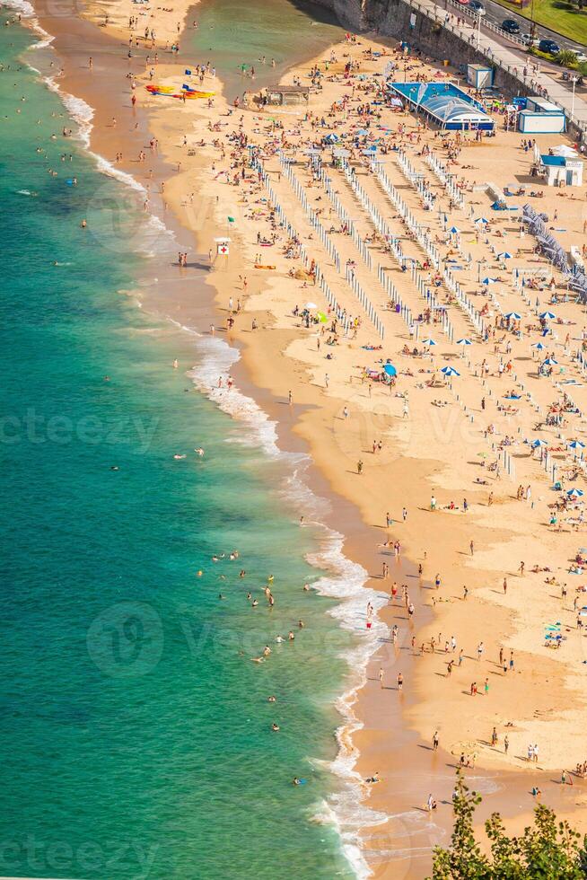 La Concha beach in San Sebastian,Spain. photo